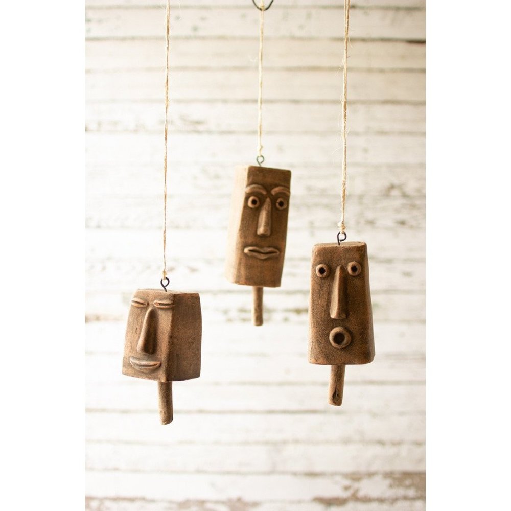 Clay Face Hanging Bells- 3 Styles